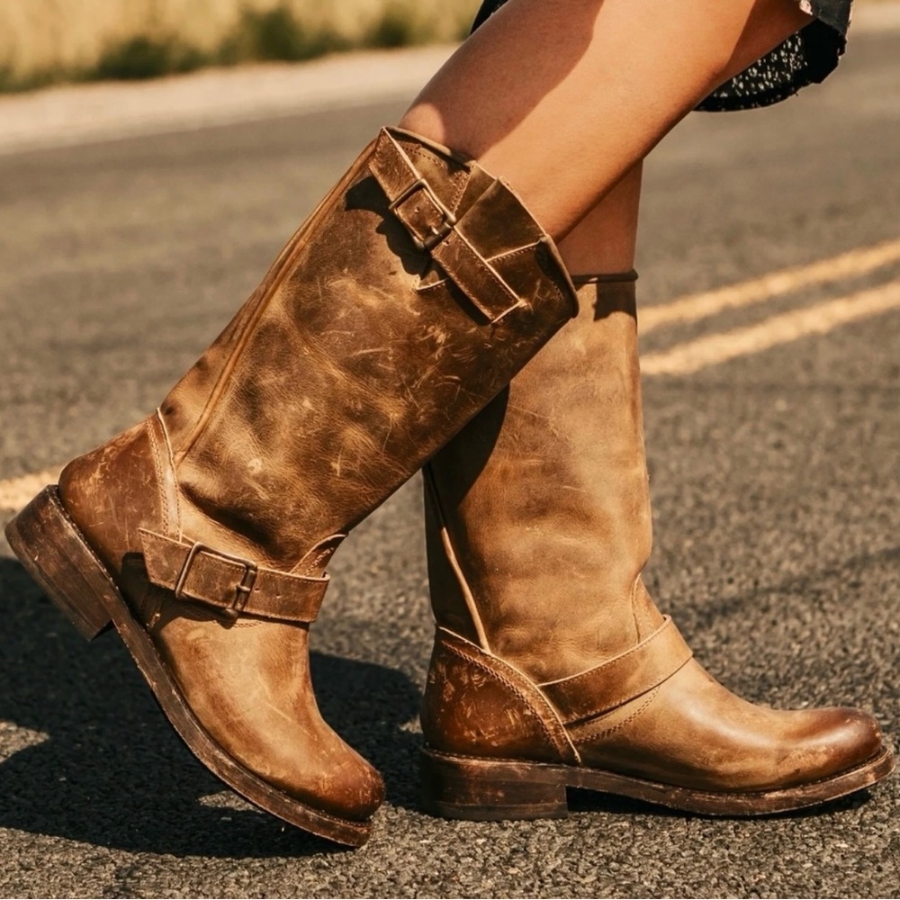 Freebird Brown Leather Crosby Boots Sz 8